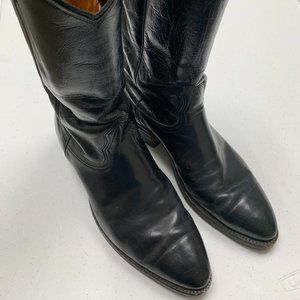 Men's Nocona Western Boots - 9.5D - Black Leather